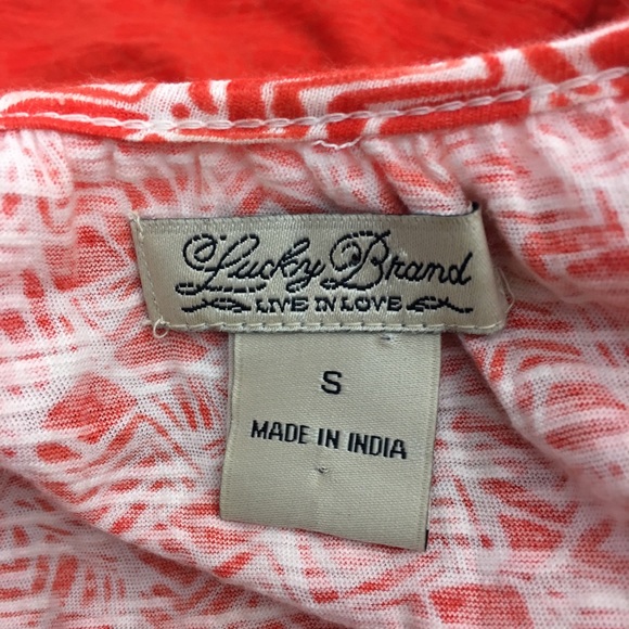 Lucky Brand Womans Top Size Small Orange Ombre - Picture 6 of 8